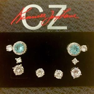 CZ By Kenneth Jay Lane 5 sets stud Earring